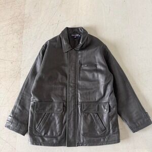 Vintage Men's Polo Sport Ralph Lauren Leather Jacket X-Large